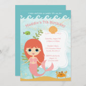 Invitations d'anniversaire de fille (Devant / Derrière)