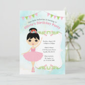 Invitations d'anniversaire de fille (Debout devant)