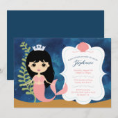 Invitations d'anniversaire de fille (Devant / Derrière)
