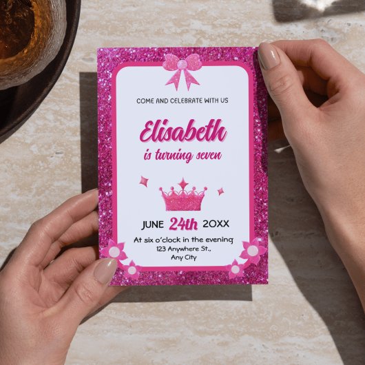 Invitations d'anniversaire de fille de Parties sci