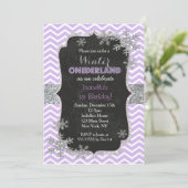 Invitations d'anniversaire de flocon de neige (Debout devant)