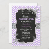 Invitations d'anniversaire de flocon de neige (Devant / Derrière)