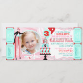 Invitations d'anniversaire de gâteau de tente de (Devant)