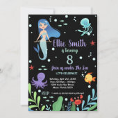 Invitations d'anniversaire de la 8e Sirène (Devant)