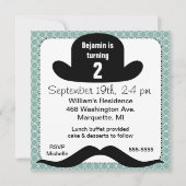 Invitations d'anniversaire de la Basse-Stache BIG (Dos)