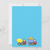 Invitations d'anniversaire de la construction (Dos)