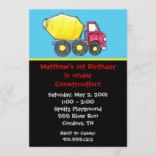 Invitations d'anniversaire de la construction