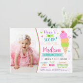 Invitations d'anniversaire de la Crème de glace (Debout devant)