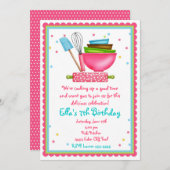 Invitations d'anniversaire de la Cuisine de cuisin (Devant / Derrière)