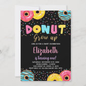 Invitations d'anniversaire de la Donut rose jaune  (Devant)