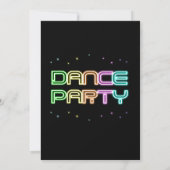 Invitations d'anniversaire de la fête de la danse (Dos)