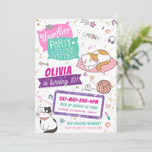 Invitations d'anniversaire de la fête du bois d'oe (Debout devant)