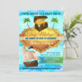 Invitations d'anniversaire de la fête du pirate (Debout devant)