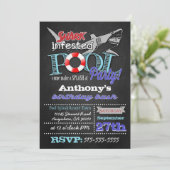 Invitations d'anniversaire de la fête du requin de (Debout devant)