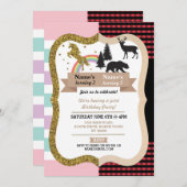 Invitations d'anniversaire de la fille de Boy de U (Devant / Derrière)