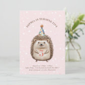 Invitations d'anniversaire de la fille Hérisson (Debout devant)