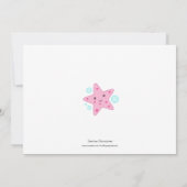 Invitations d'anniversaire de la fille rose de la (Dos)