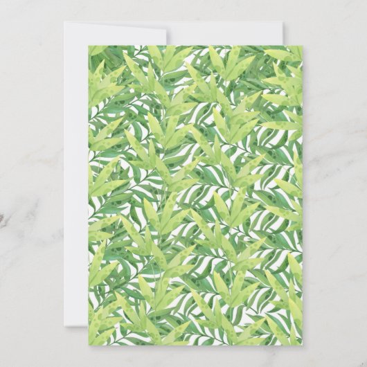 Invitations d'anniversaire de la jungle (Dos)