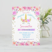 Invitations d'anniversaire de la licorne (Debout devant)