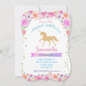 Invitations d'anniversaire de la licorne (Devant)
