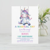 Invitations d'anniversaire de la licorne (Debout devant)