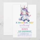 Invitations d'anniversaire de la licorne (Devant / Derrière)