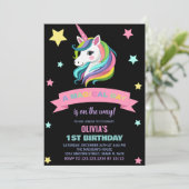 Invitations d'anniversaire de la licorne (Debout devant)
