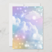 invitations d'anniversaire de la licorne rose et v (Dos)