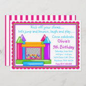 Invitations d'anniversaire de la maison Bounce - C (Devant / Derrière)