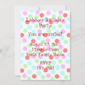 Invitations d'anniversaire de la marionnette du Bl (Dos)