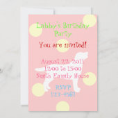 Invitations d'anniversaire de la marionnette du Bl (Dos)