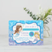 Invitations d'anniversaire de la mignonne sirène (Debout devant)