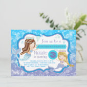 Invitations d'anniversaire de la mignonne sirène (Debout devant)