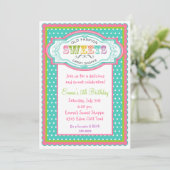 Invitations d'anniversaire de la Parlère de bonbon (Debout devant)