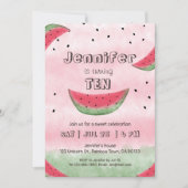 Invitations d'anniversaire de la pastèque (Devant)