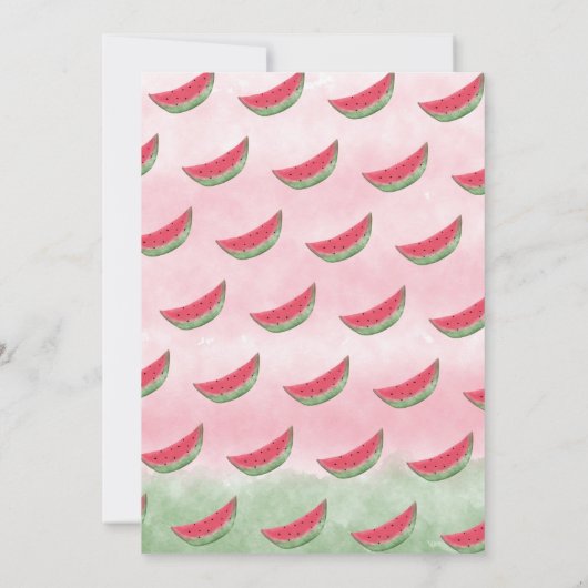 Invitations d'anniversaire de la pastèque (Dos)