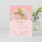 Invitations d'anniversaire de la Unicorne (Debout devant)