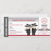 Invitations d'anniversaire de l'agent secret / Spy (Devant)