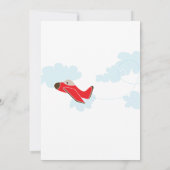 INVITATIONS D'ANNIVERSAIRE DE L'AVION - ROUGE (Dos)