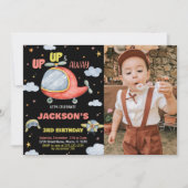 Invitations d'anniversaire de l'avion rouge noir a (Devant)