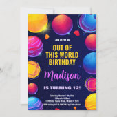 Invitations d'anniversaire de l'espace extra-atmos (Devant)