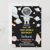 Invitations d'anniversaire de l'espace extra-atmos (Devant)