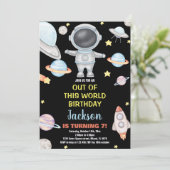 Invitations d'anniversaire de l'espace extra-atmos (Debout devant)