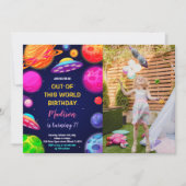 Invitations d'anniversaire de l'espace extra-atmos (Devant)