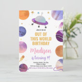Invitations d'anniversaire de l'espace extra-atmos (Debout devant)