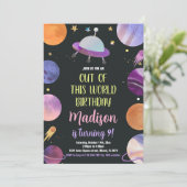 Invitations d'anniversaire de l'espace extra-atmos (Debout devant)