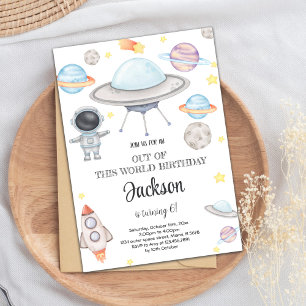 Invitations d'anniversaire de l'espace extra-atmos