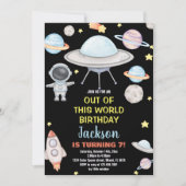 Invitations d'anniversaire de l'espace extra-atmos (Devant)
