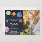 Invitations d'anniversaire de l'espace extra-atmos (Devant)