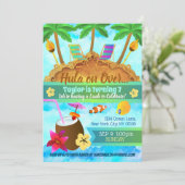 Invitations d'anniversaire de l'île de Plage (Debout devant)